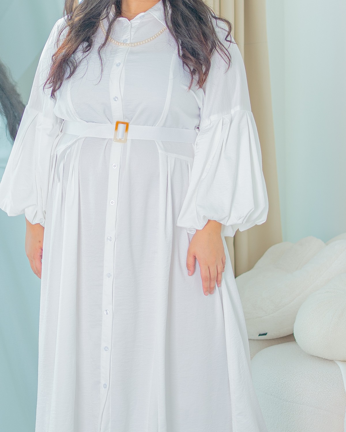 Charlotte Bishop Dress (Off White)